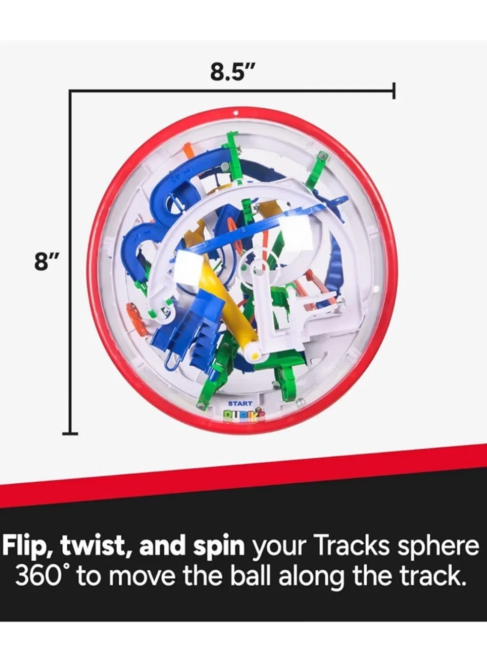 Rubiks Tracks 125 Maze Sphere Puzzle - Multicolor NEW Ball